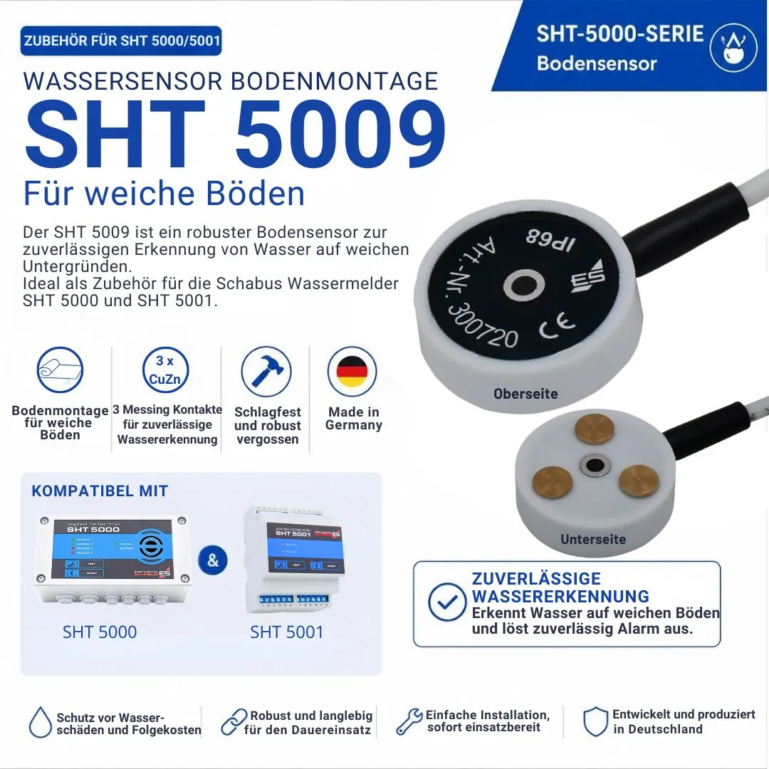 Schabus SHT 5009 watersensor zachte vloeren bodemmontage