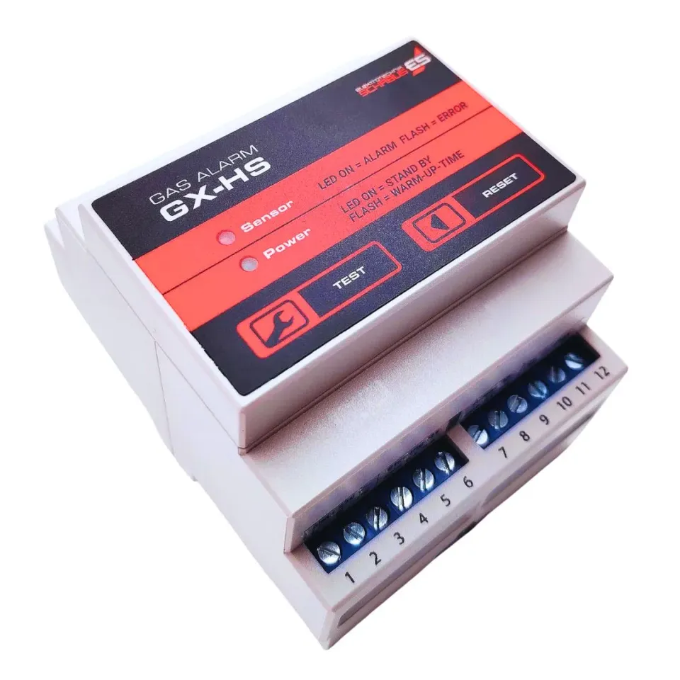 Schabus GX-HS gasbesturing DIN-rail voor externe gassensoren