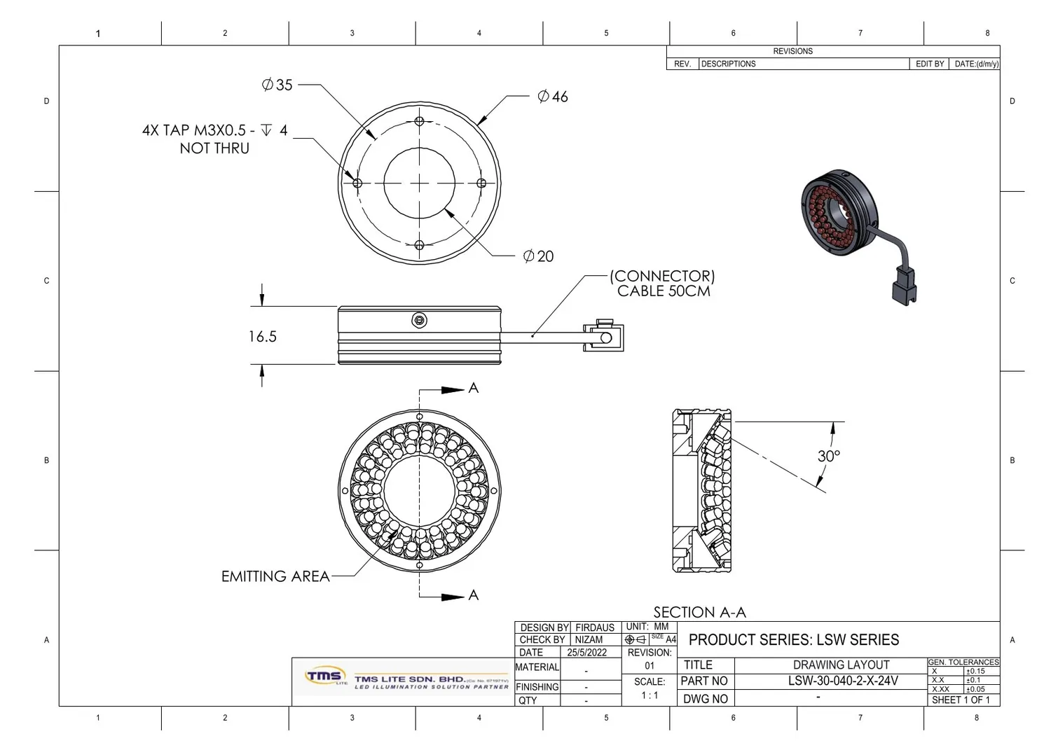IoLite-vision LSW-30-040-2 LED-spotverlichting