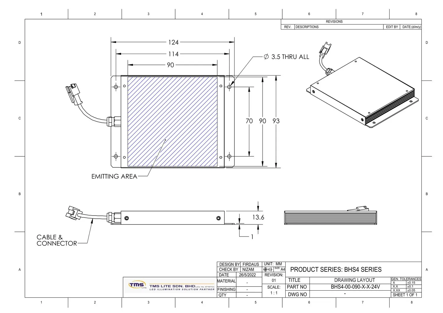 IoLite-vision BHS4-00-090-X backlight verlichting