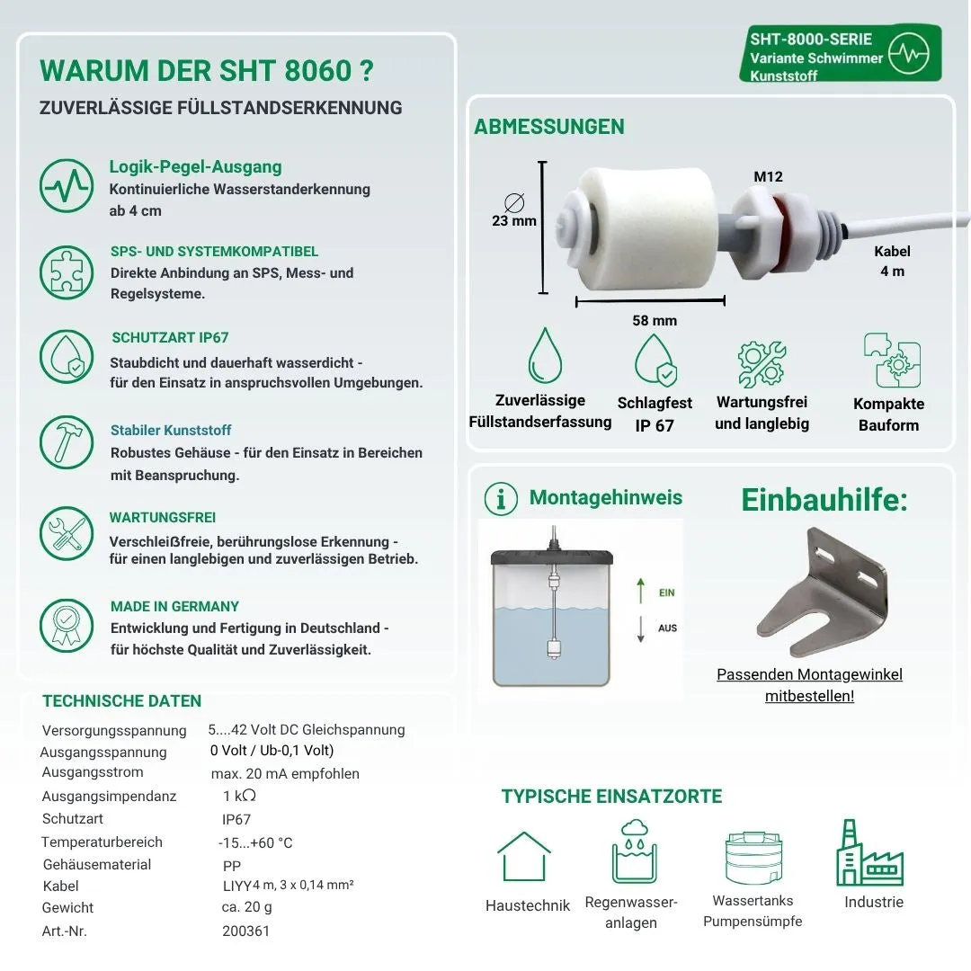 Schabus SHT 8060 actieve minivlotterschakelaar