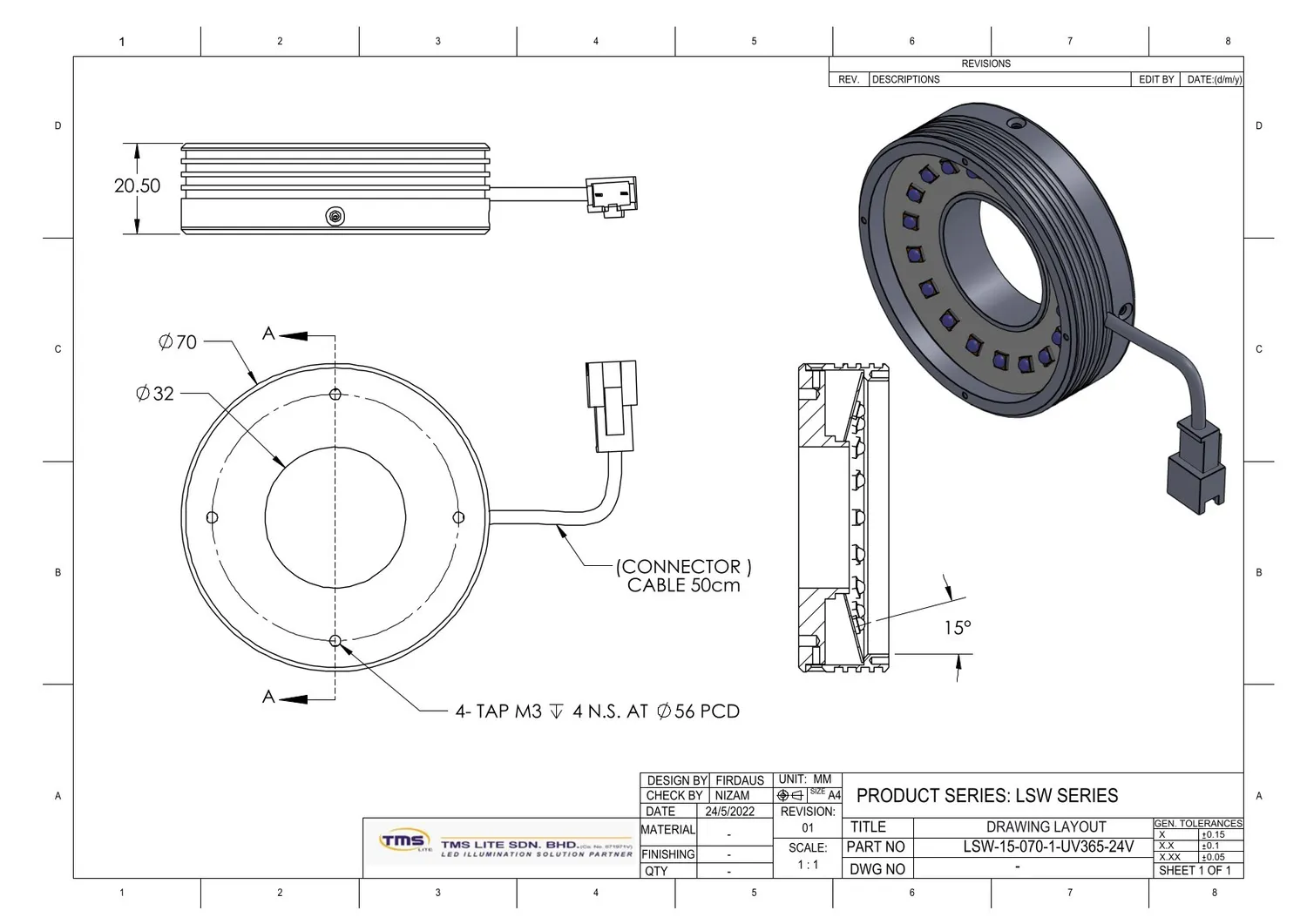 IoLite-vision LSW-15-070-1 UV-verlichting