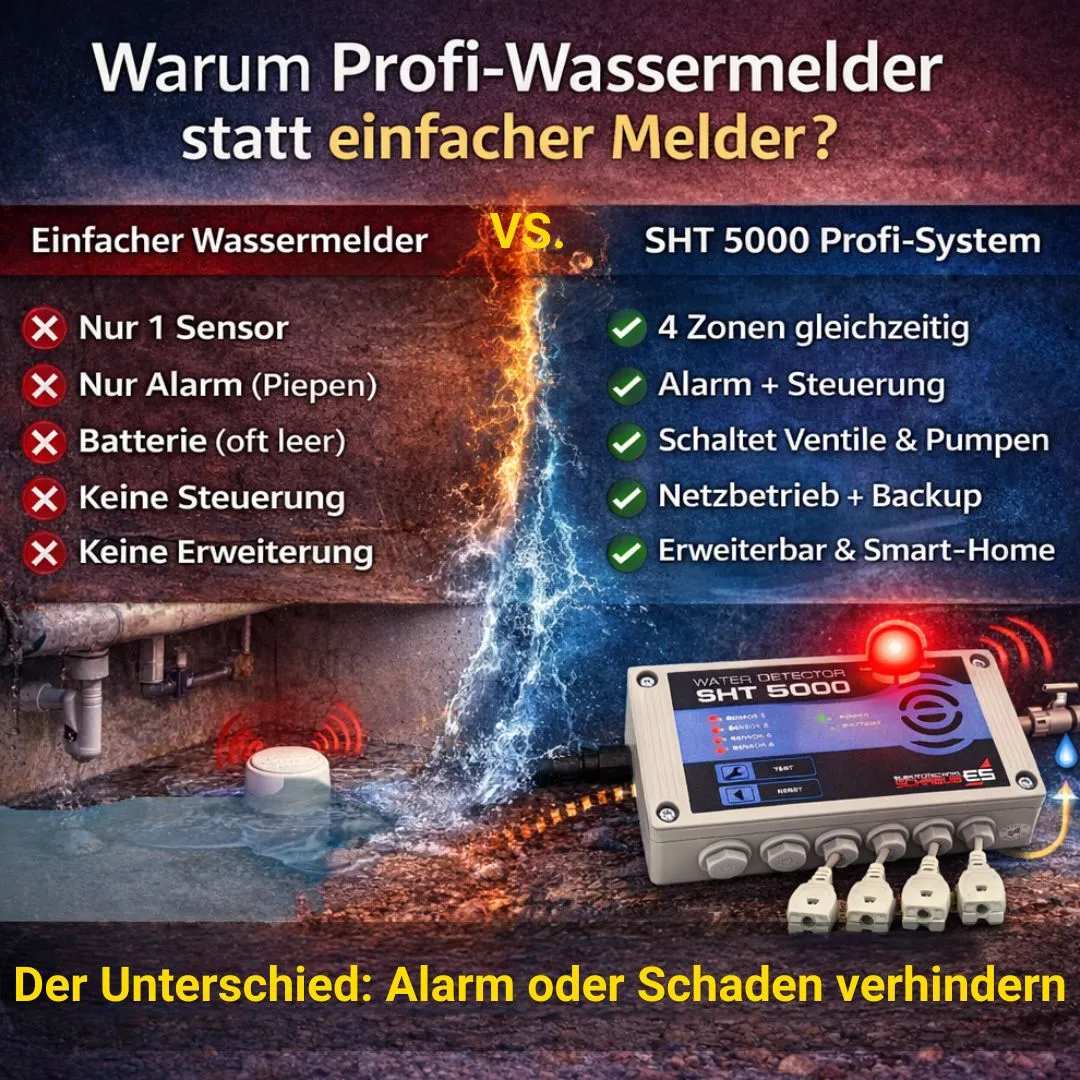 Schabus SHT 5000 watermelder met 4 zones en relais