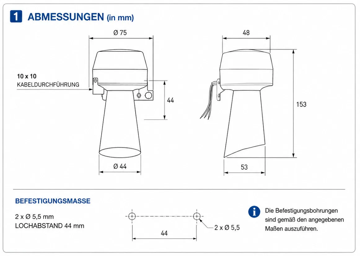 Schabus S60ADH Signaalhoorn Sirene 230V 100dB