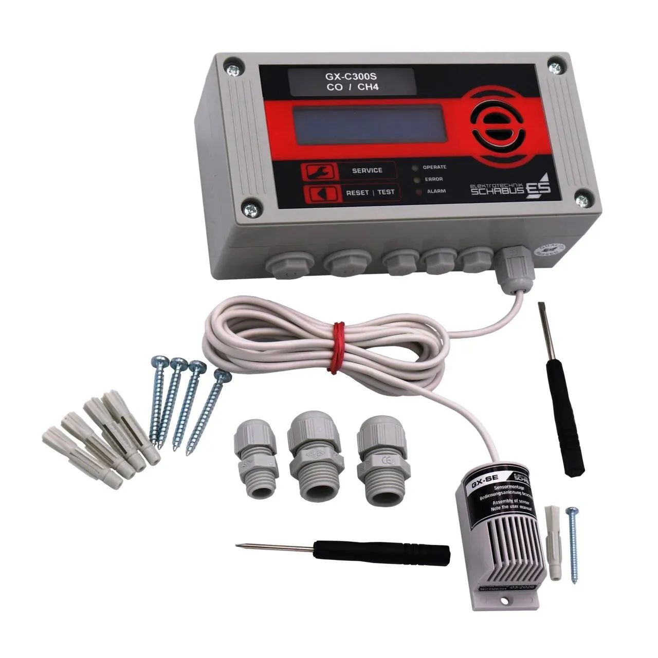 Schabus GX-C300S CO- en gasmelder met externe sensor