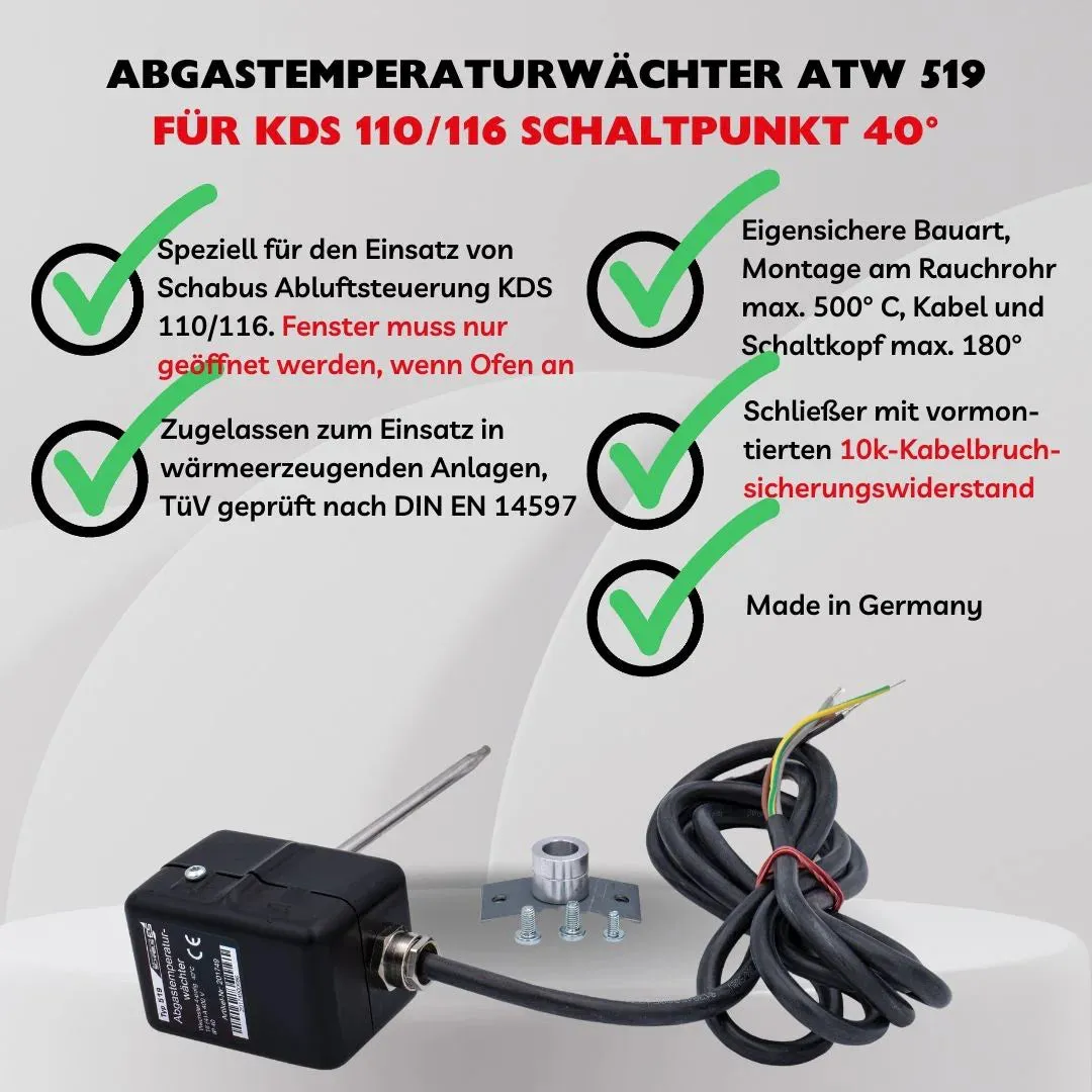 Schabus ATW 519 KDS temperatuurwachter voor afvoer
