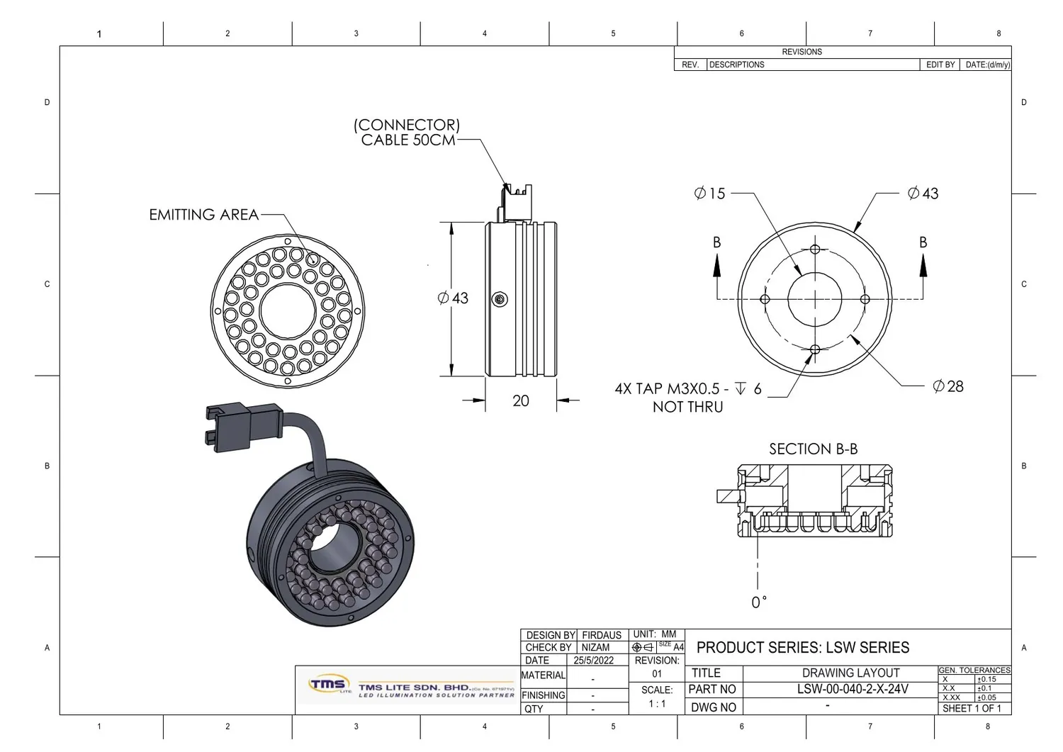 IoLite-vision LSW-00-040-2 spotlamp substraat inspectie