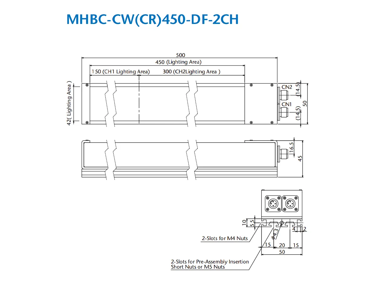 IoLite-vision MHBC-CR450-DF-2CH bar light