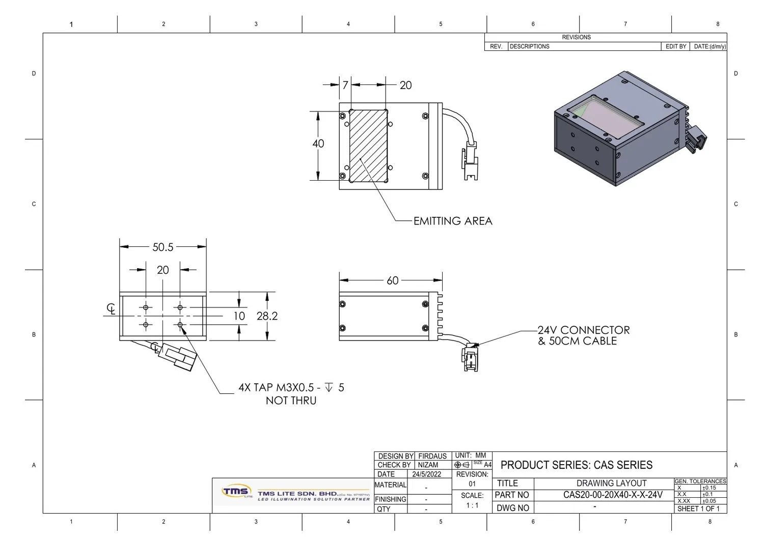 IoLite-vision CAS2-00-20×40-X coaxiale verlichting