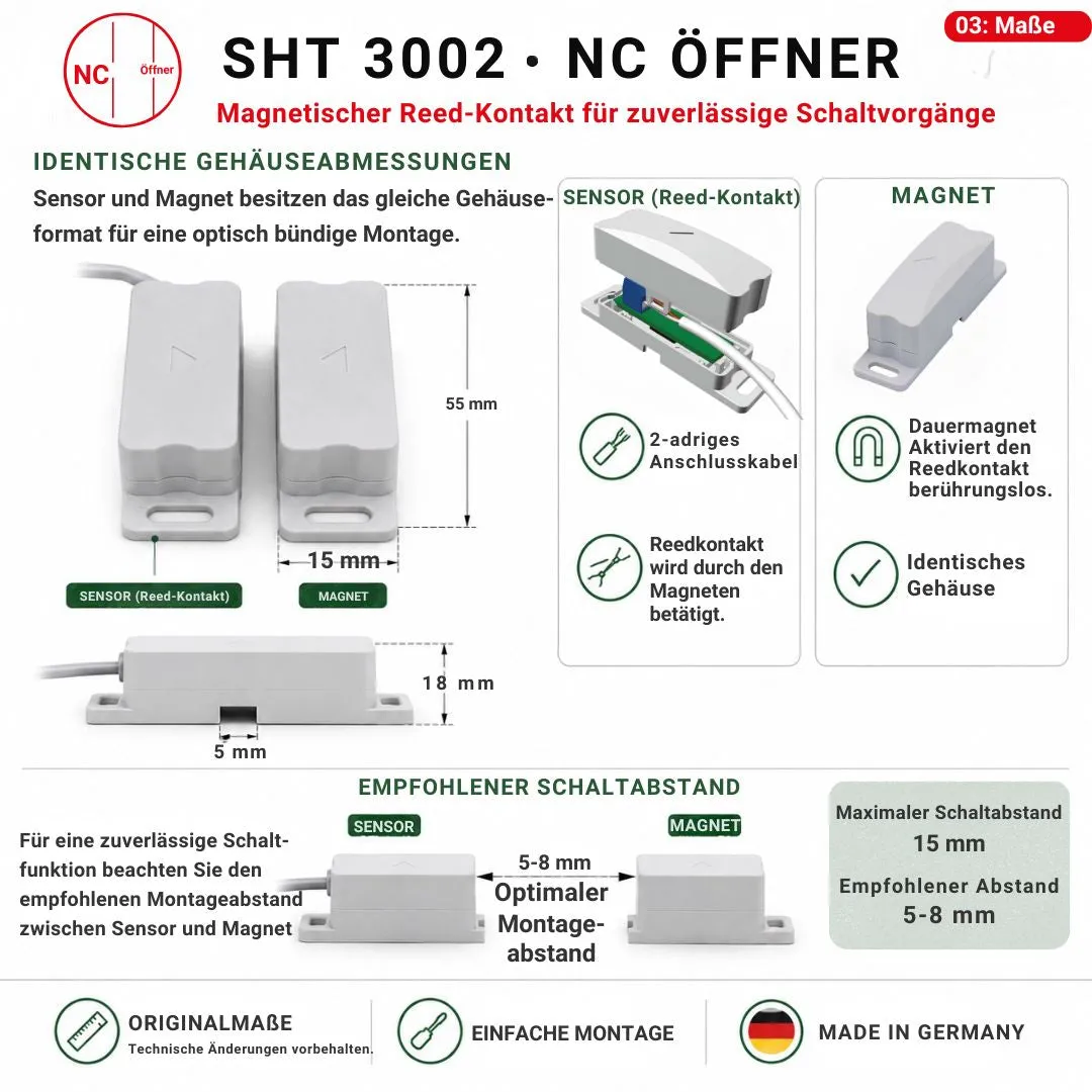 Schabus SHT 3002 reedcontactschakelaar opener