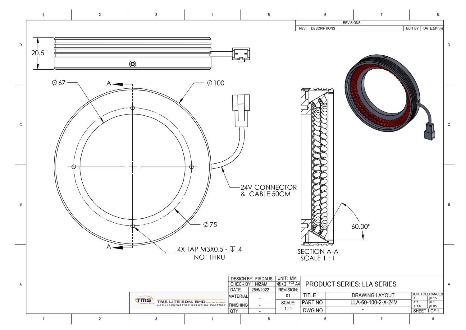 IoLite-vision LLA-60-100-2 led verlichting edge detectie