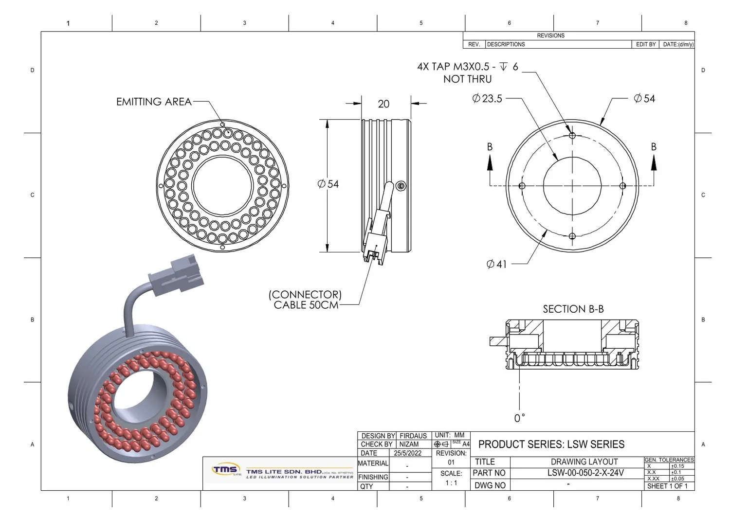 IoLite-vision LSW-00-050-2 spotverlichting flexibele pcb
