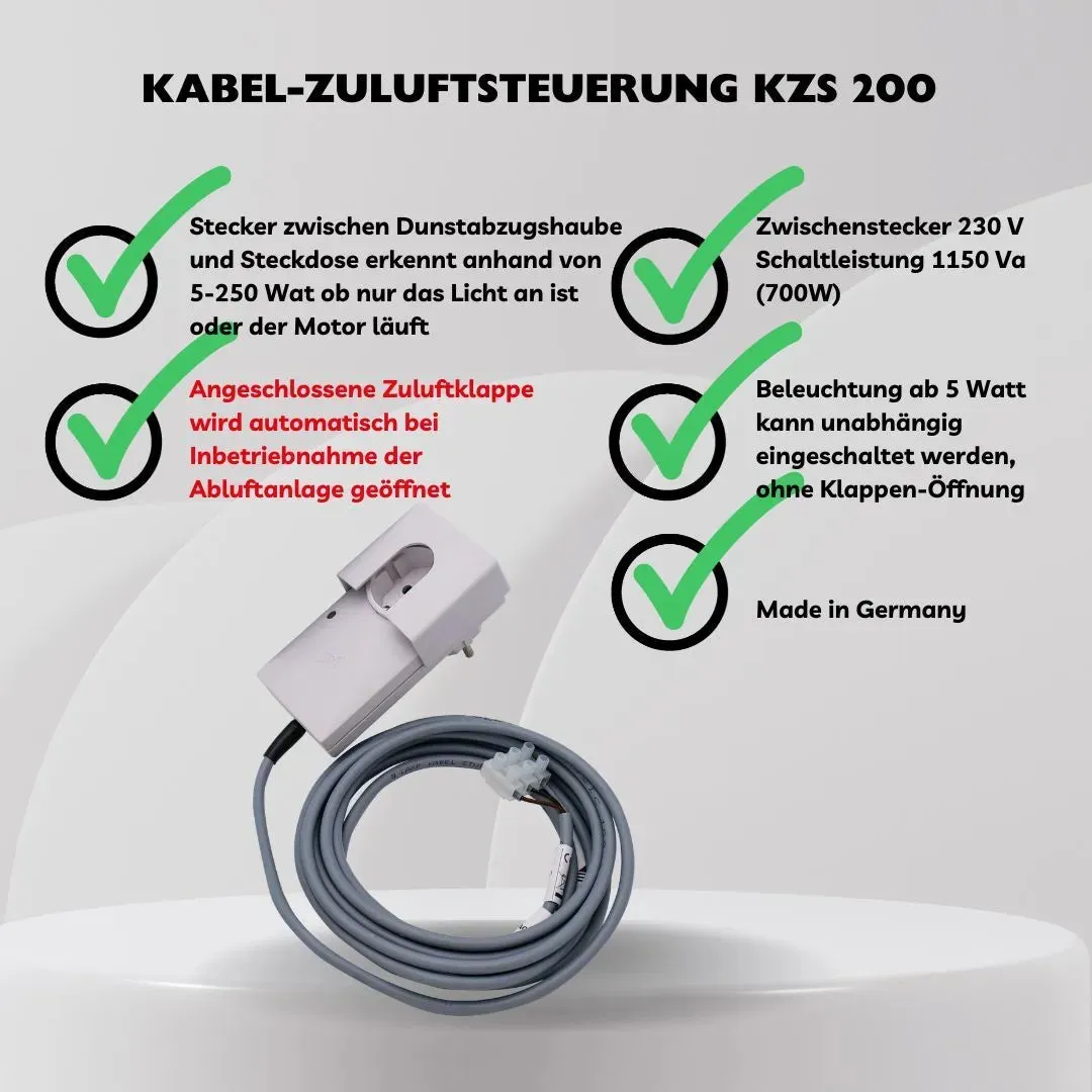 Schabus KZS 200 kabel-zuluftsturing stekkermodel