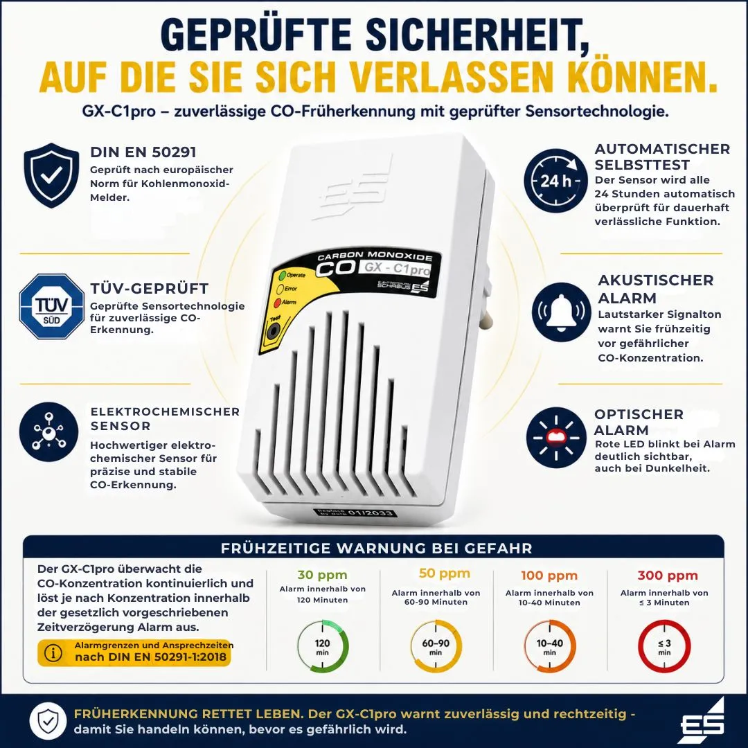 Schabus GX-C1pro CO-melder stekkerapparaat 230V
