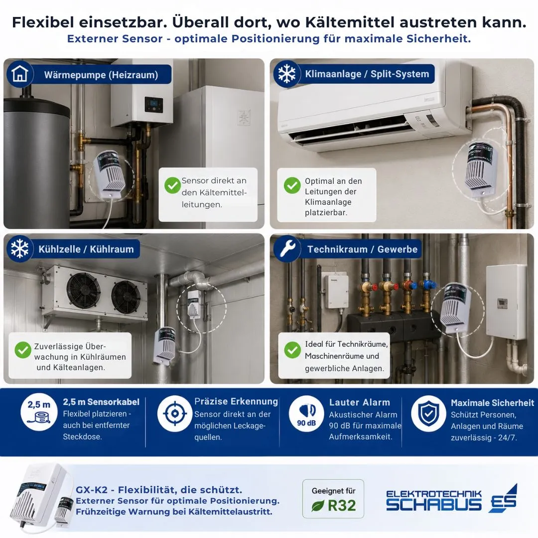 Schabus GX-K2 Koudemiddelmelder R32 Sensor