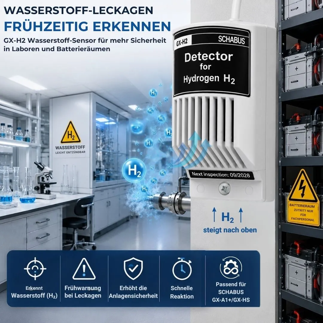 Schabus GX-H₂ waterstofsensor voor gaswaarschuwing binnen