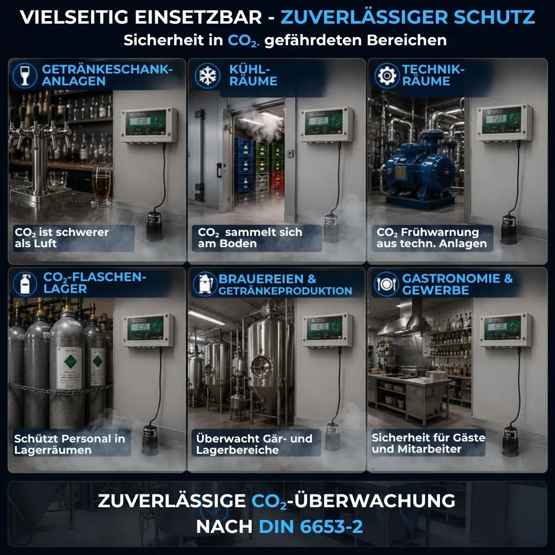 Schabus GX-D500 CO2-melder tapinstallatie procentbereik