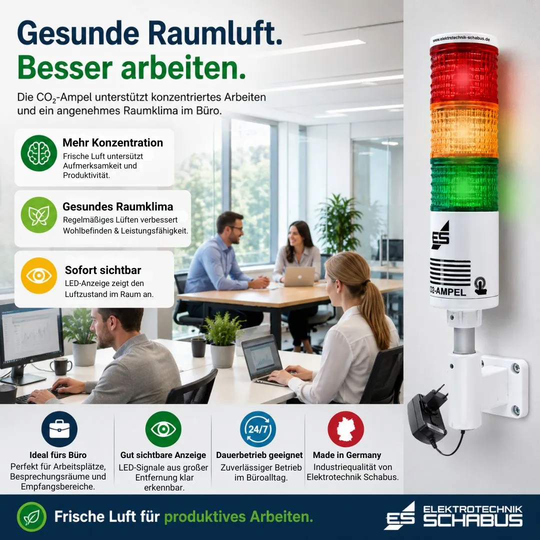 Schabus Office CO2-meter luchtkwaliteitsindicator kantoor