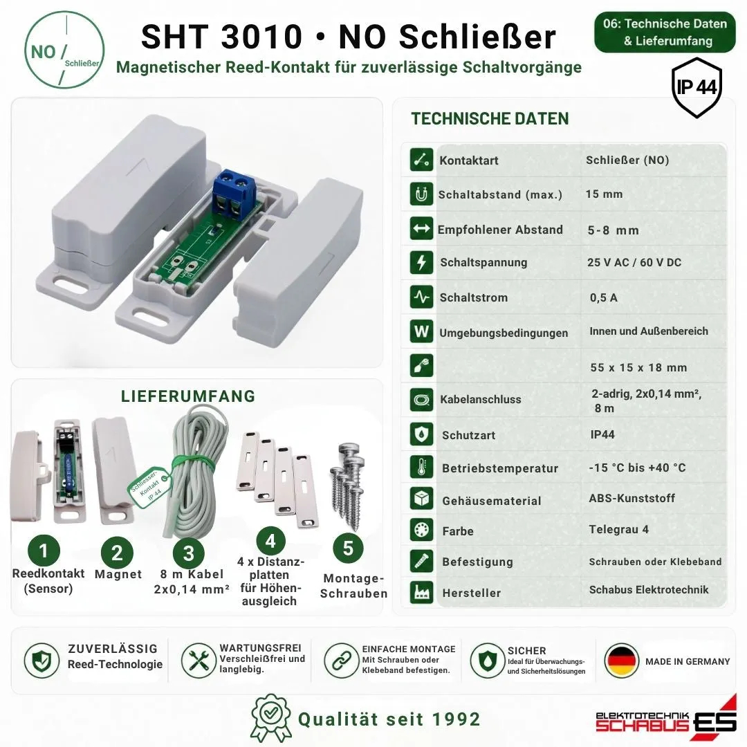 Schabus SHT 3010 reedcontactschakelaar sluiter IP44