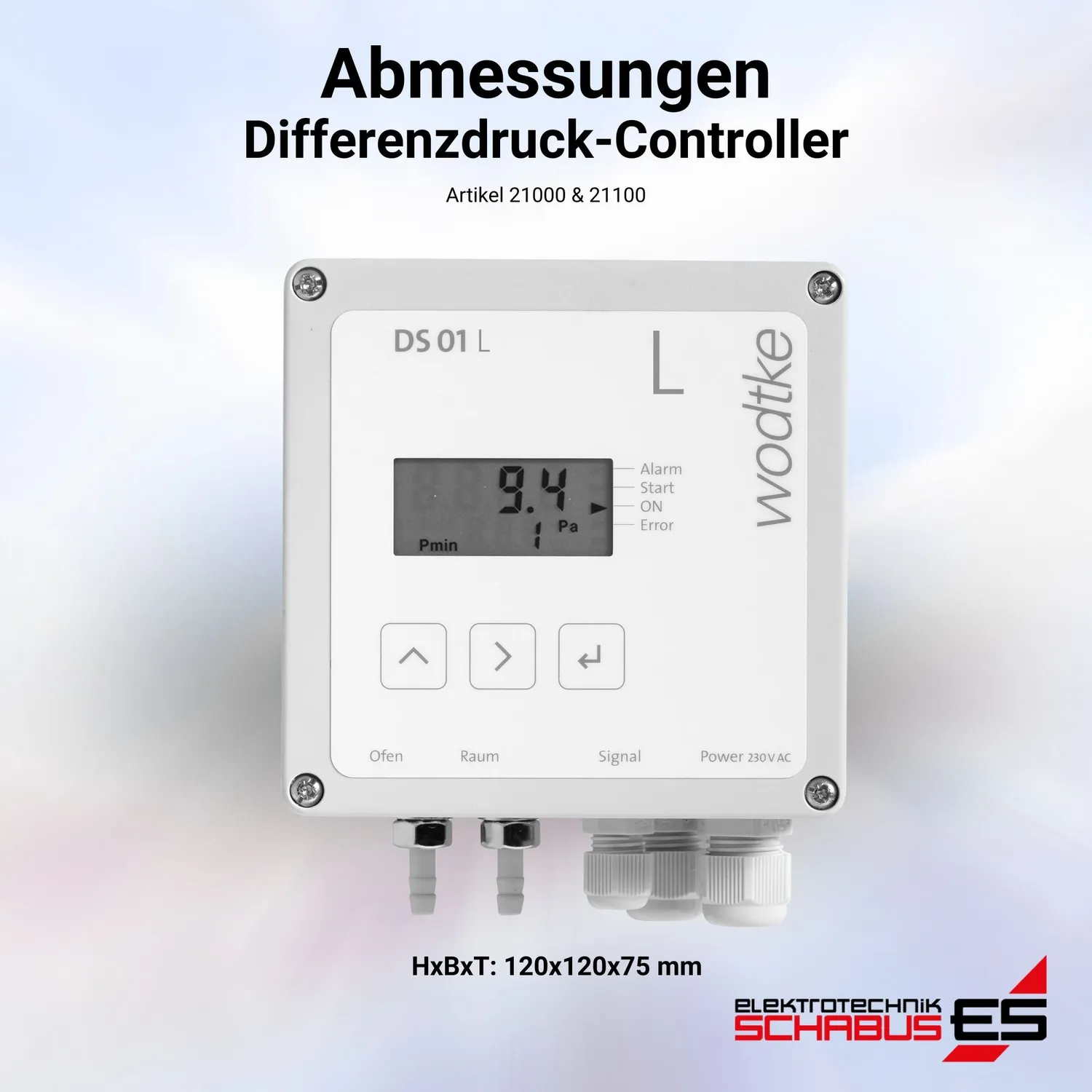 Schabus DS01 L onderdrukbewaker differentieeldrukcontroller
