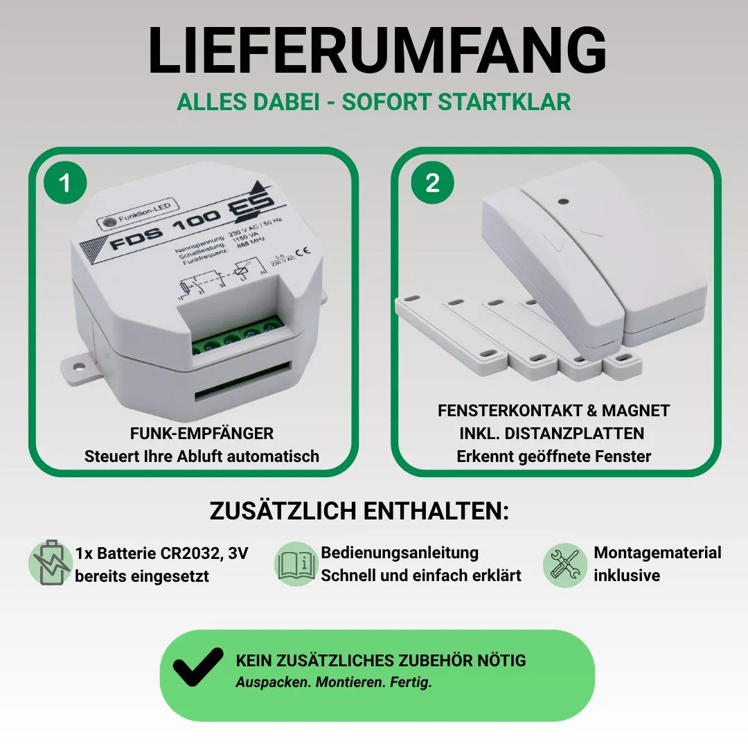 Schabus FDS 100 afzuigbesturing draadloos met raamzender
