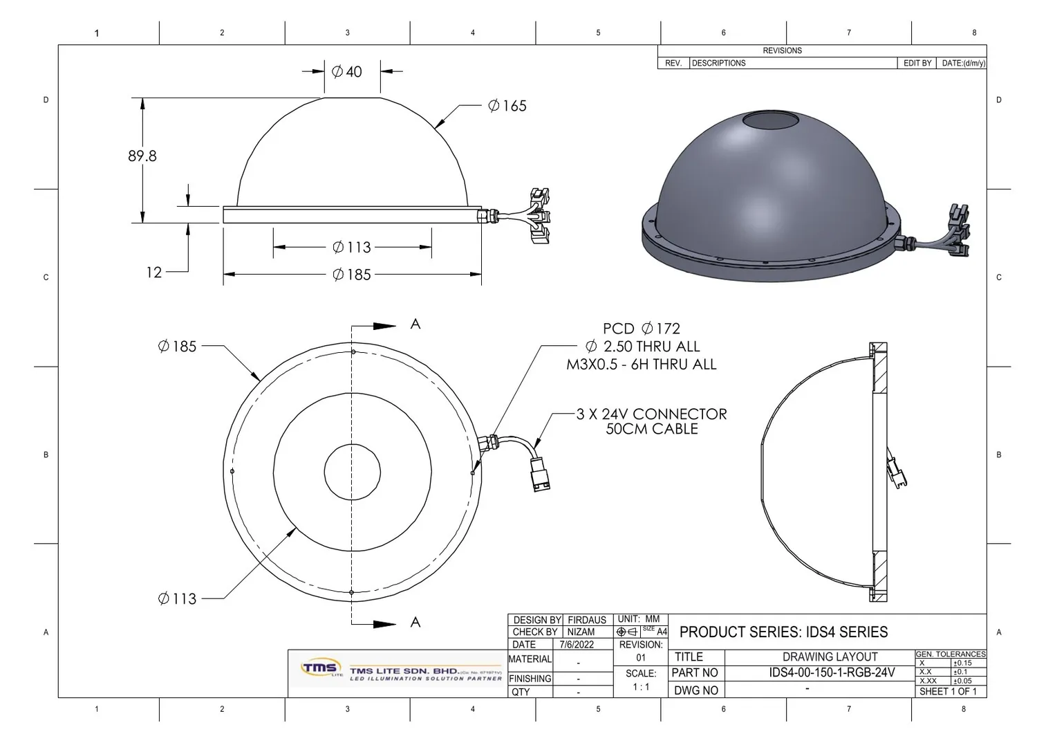 IoLite-vision IDS4-00-1 domeverlichting