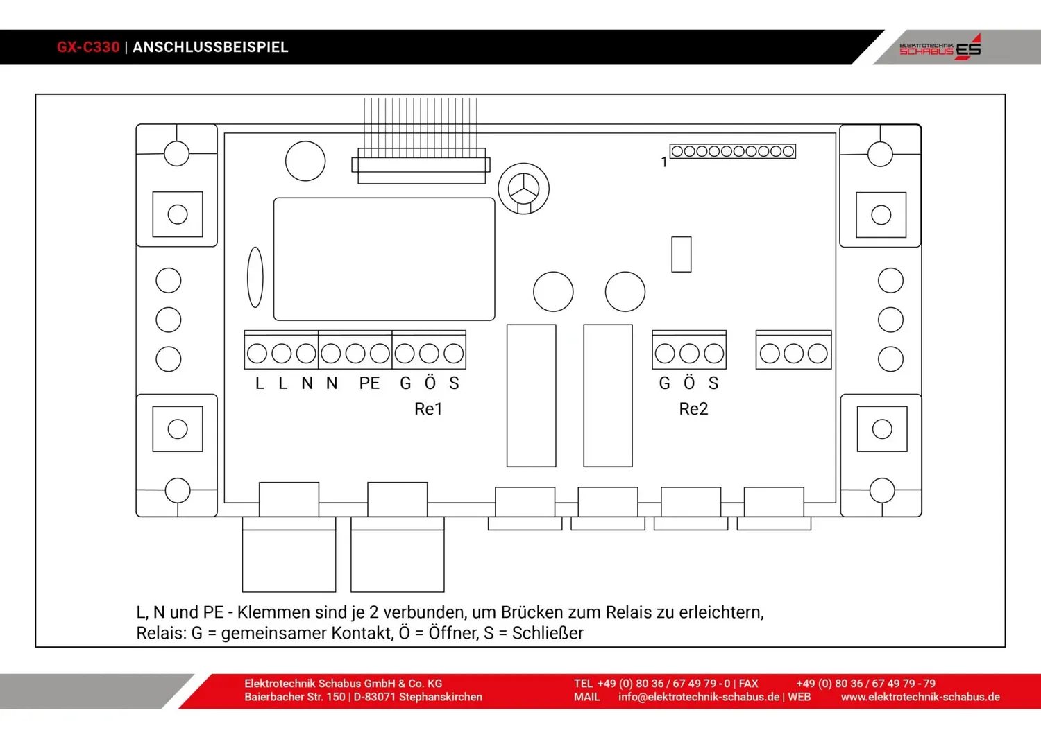 Schabus GX-C330 CO-melder 20 ppm met relais