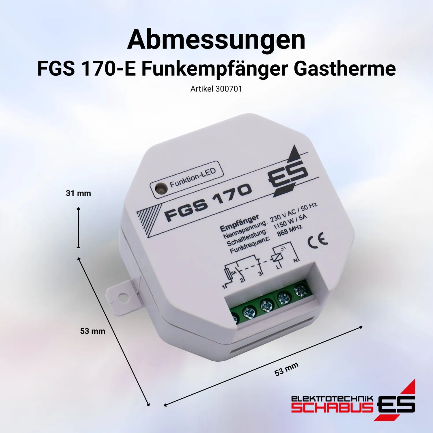 Schabus FGS 170-E radio-ontvanger voor afzuigbesturing