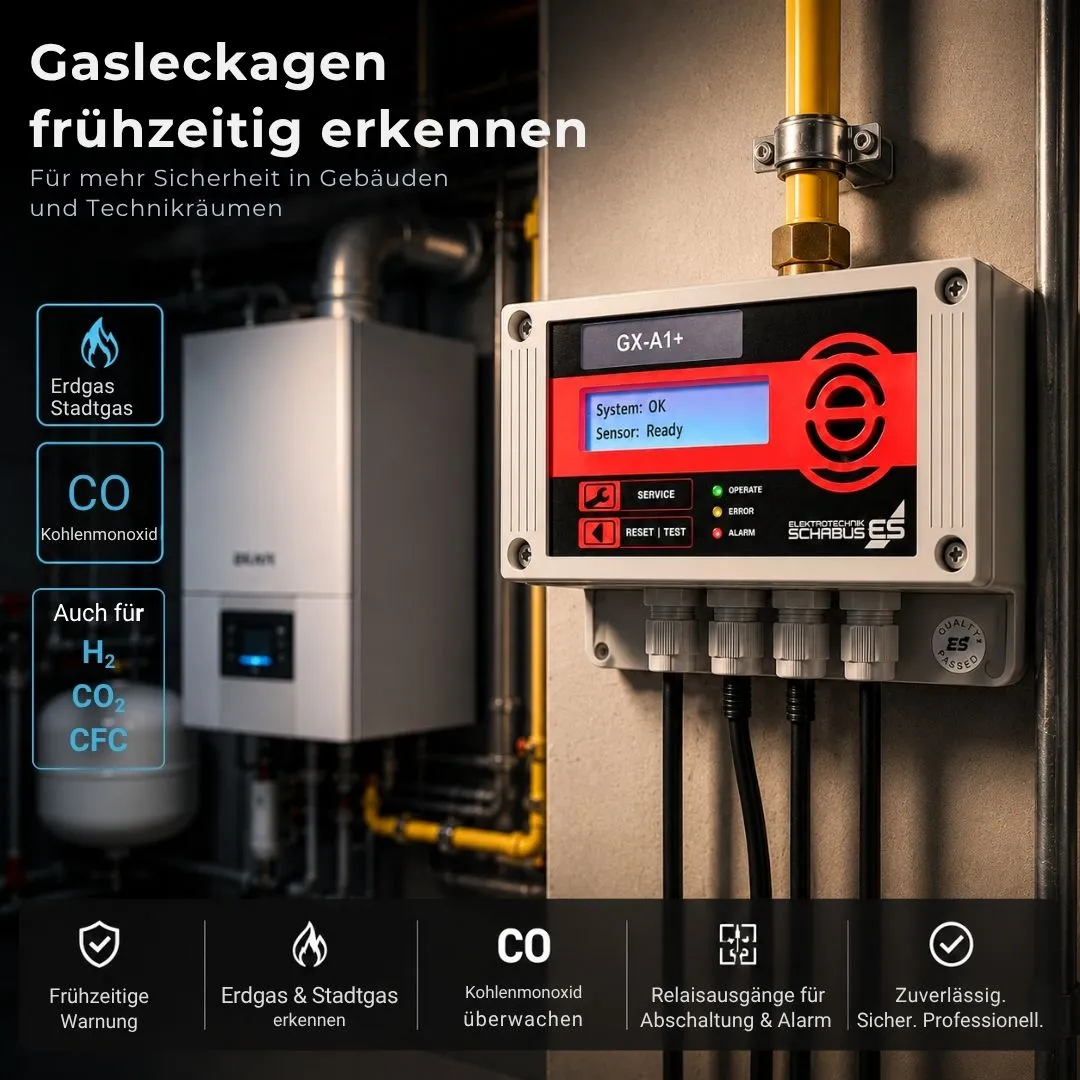 Schabus GX-A1+ gasmelder gascentrale voor externe sensoren