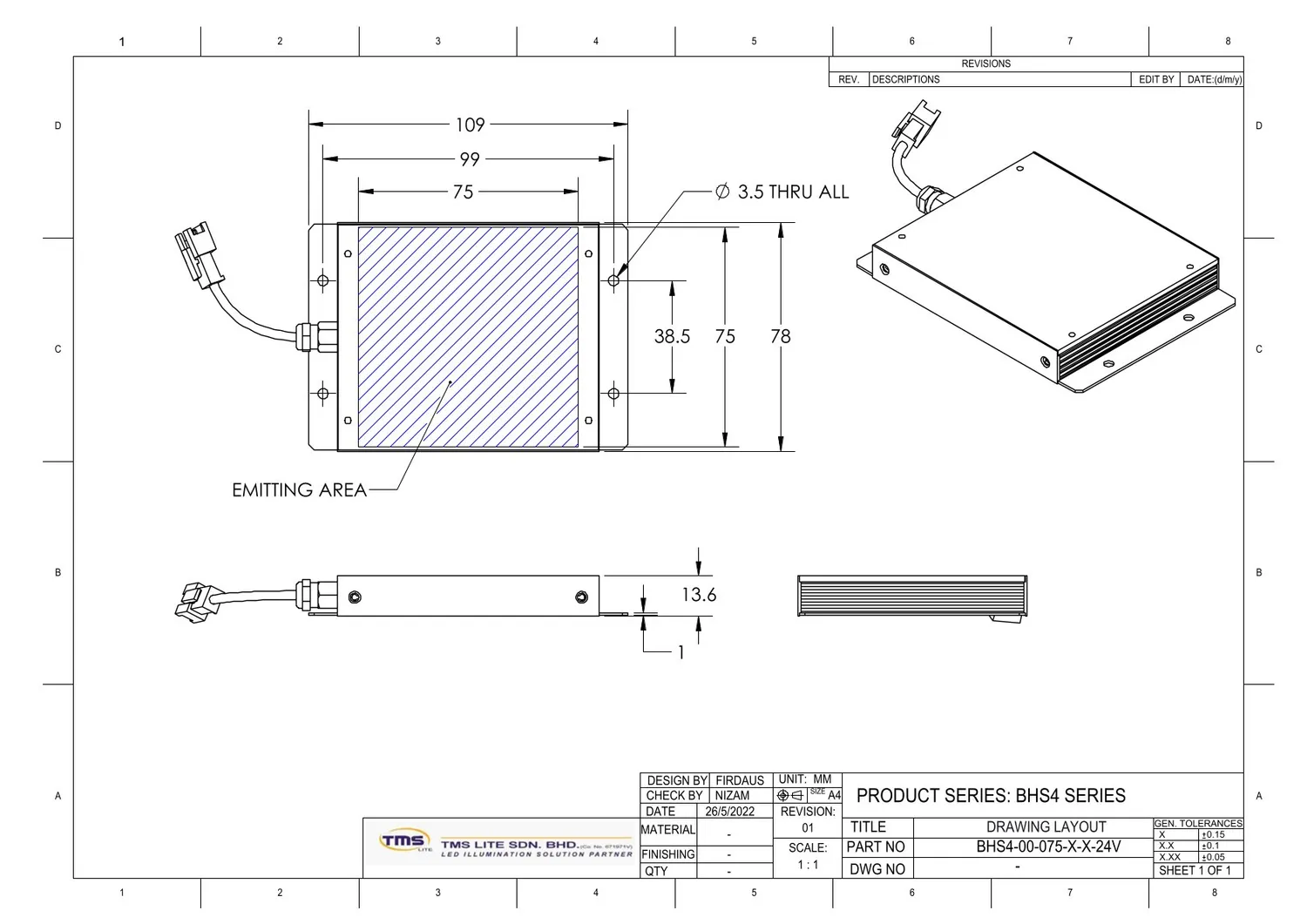 IoLite-vision BHS4-00-075-X led-verlichting backlight