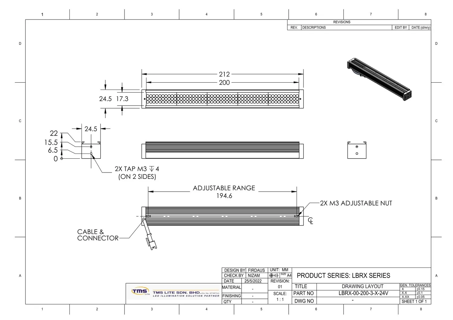IoLite-vision LBRX-00-200-3 ledverlichting rechthoekig