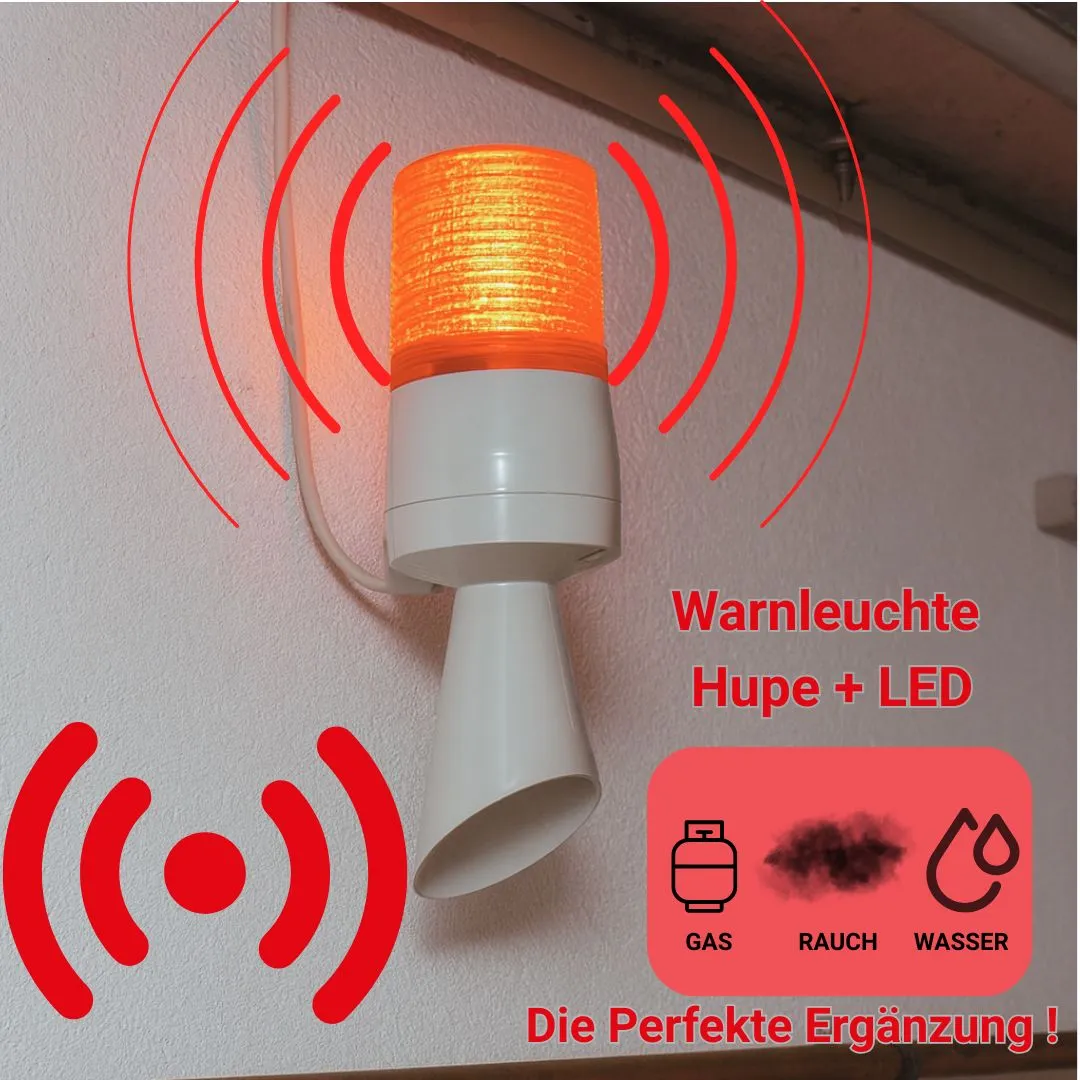 Schabus 230V signaalhoorn met LED-waarschuwingslamp