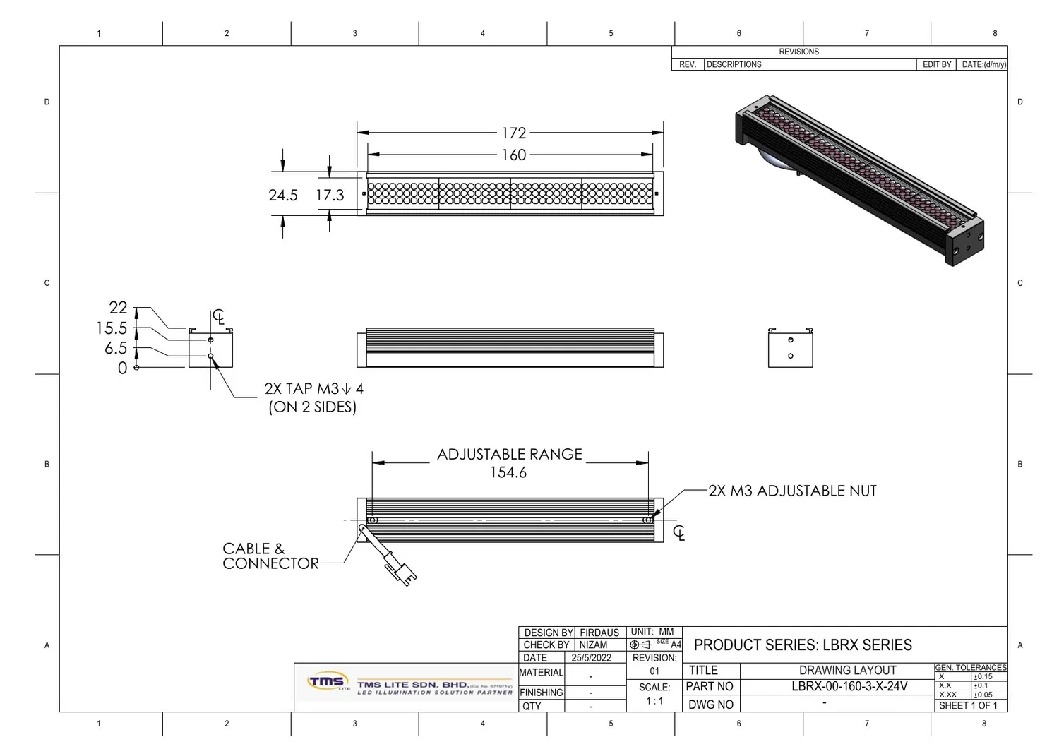 IoLite-vision LBRX-00-160-3 ledverlichting rechthoekig