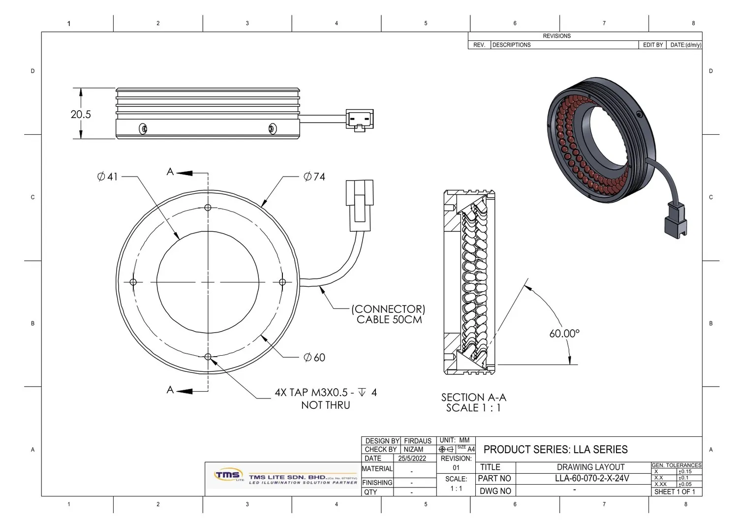 IoLite-vision LLA-60-070-2 led-lijnlicht