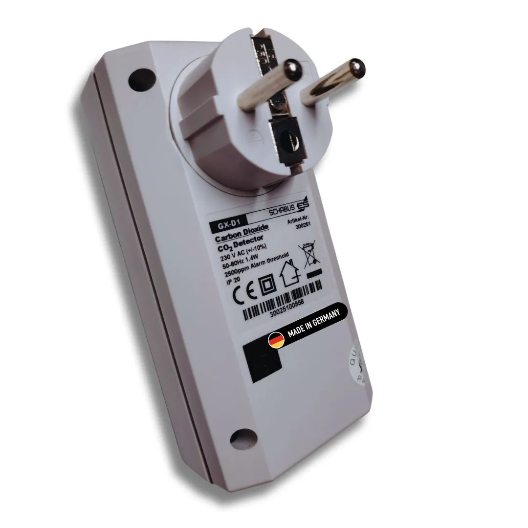 Schabus GX-D1 CO2-melder stekkerapparaat 2500 ppm
