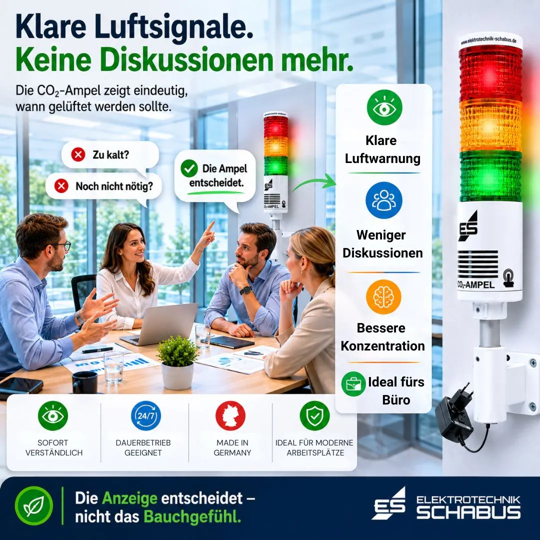 Schabus Office CO2-meter luchtkwaliteitsindicator kantoor