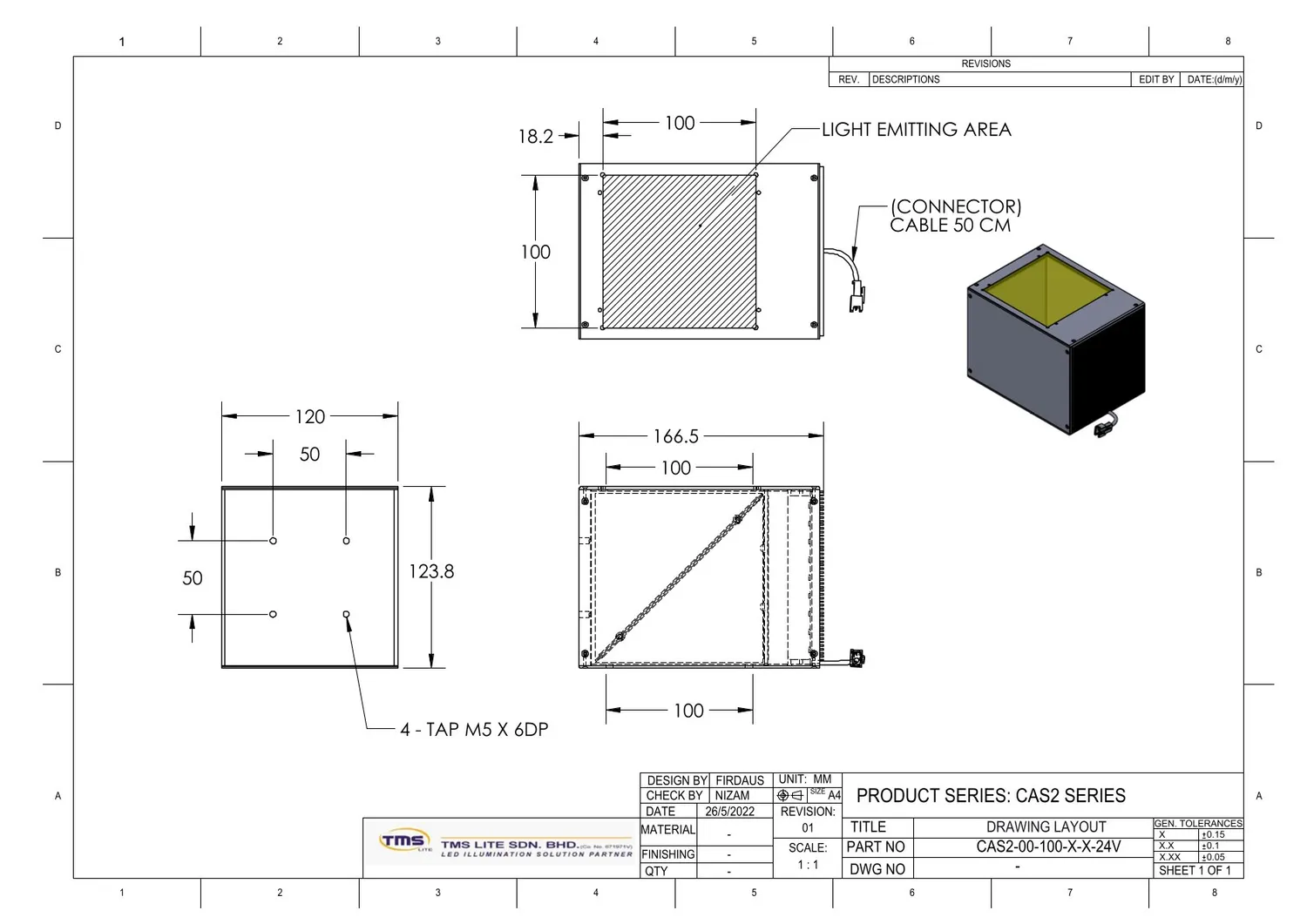 IoLite-vision CAS2-00-100-X coaxiaal licht reflecterend