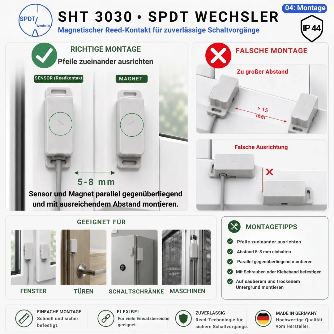 Schabus SHT 3030 reedcontactschakelaar SPDT IP44