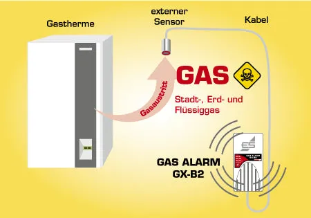 Schabus GX-B2pro gasmelder 230 V met externe sensor