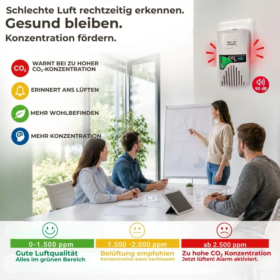 Schabus GX-D1 CO2-melder stekkerapparaat 2500 ppm
