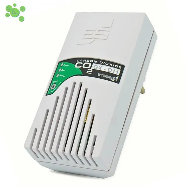 Schabus GX-D11 CO2-meter voor stopcontact met LED-alarm