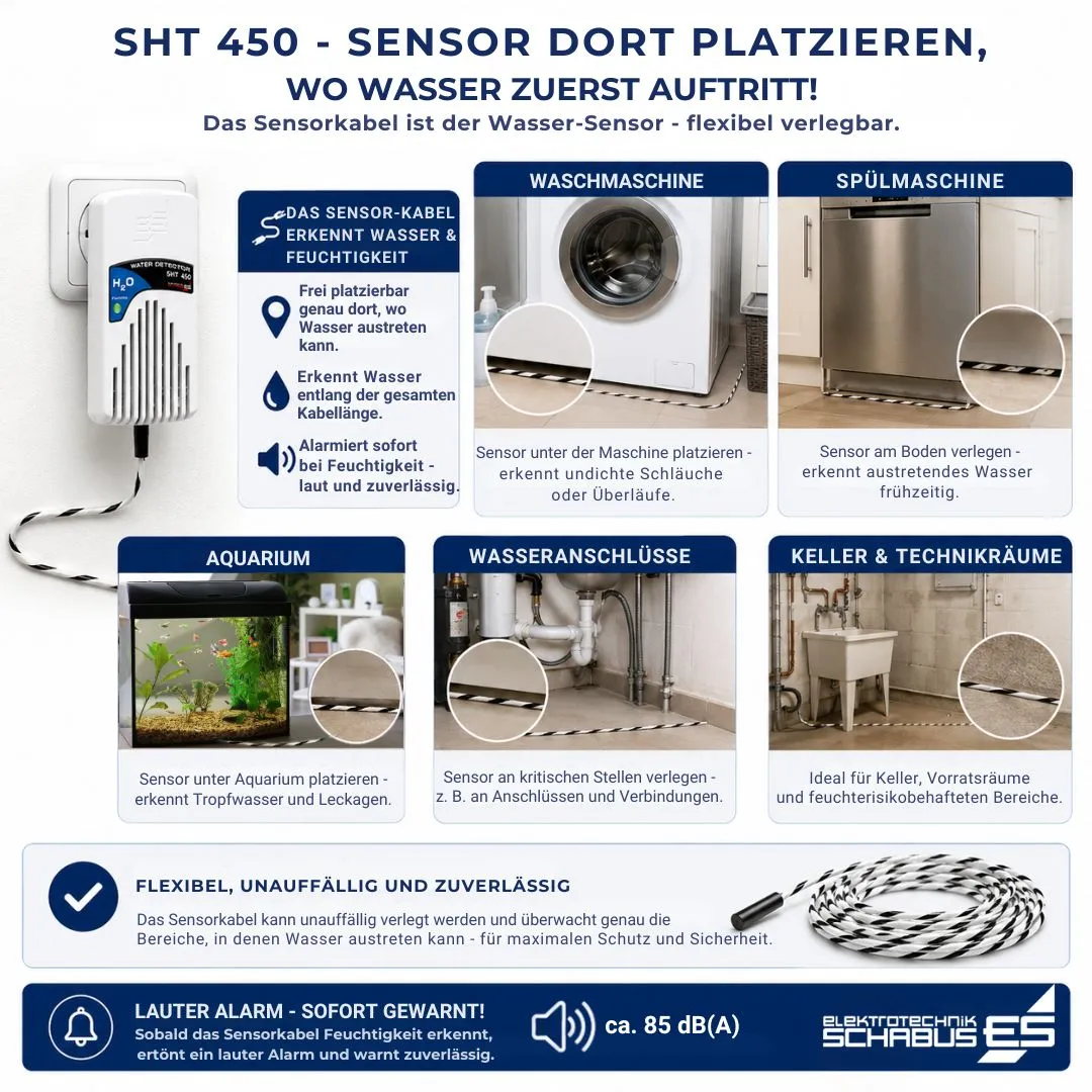 Schabus SHT 450 watermelder met sensorkabel 2 m