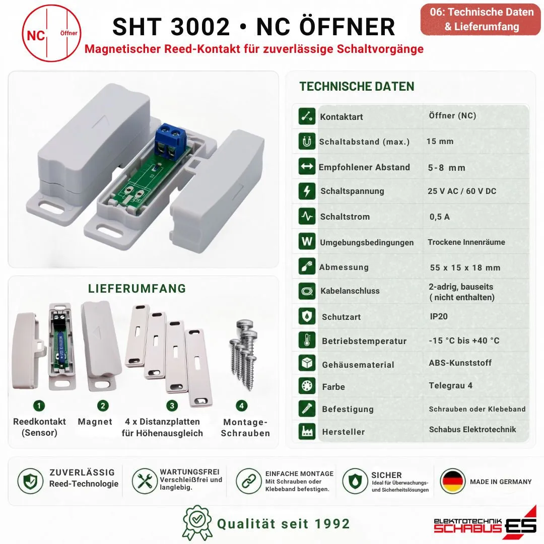 Schabus SHT 3002 reedcontactschakelaar opener