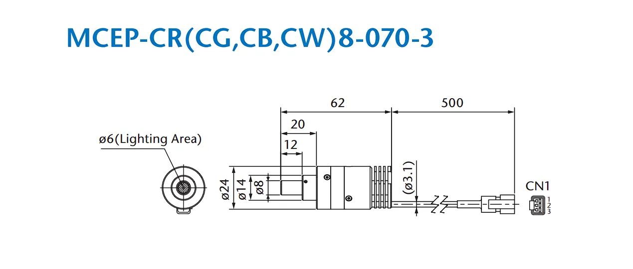 IoLite-vision MCEP-CB8-070-3 coaxiaal spotlicht ultrahelder