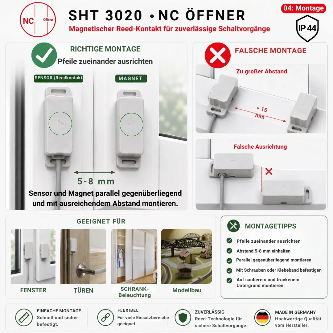 Schabus SHT 3020 magneetschakelaar opener IP44 8m