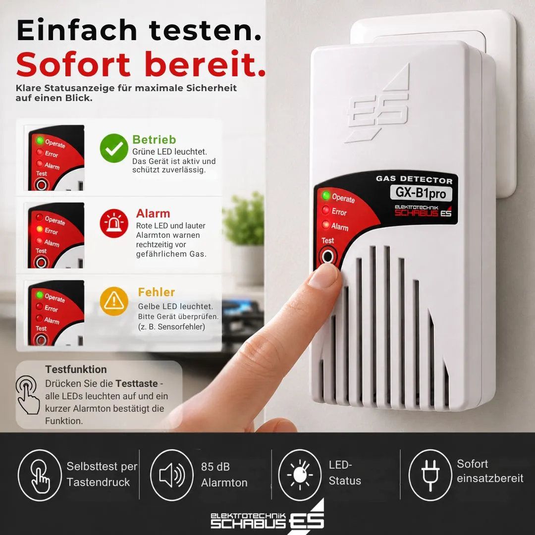 Schabus GX-B1pro gasmelder stopcontact aardgas LPG 230V