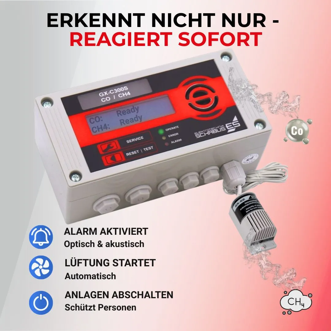 Schabus GX-C300S CO- en gasmelder met externe sensor