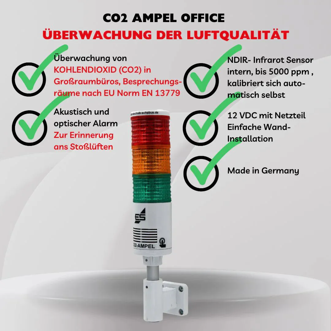 Schabus Office CO2-meter luchtkwaliteitsindicator kantoor