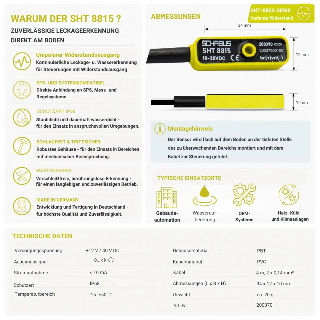 Schabus SHT 8815 actieve watersensor unipolair