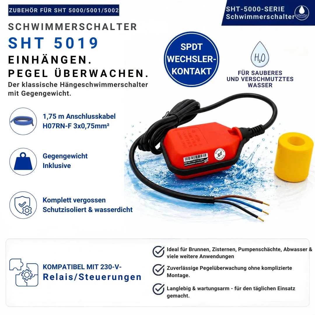 Schabus SHT 5019 vlotterschakelaar vuil water 1,75 m